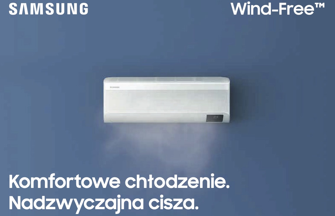 klimatyzatory Samsung - technologia Wind Free